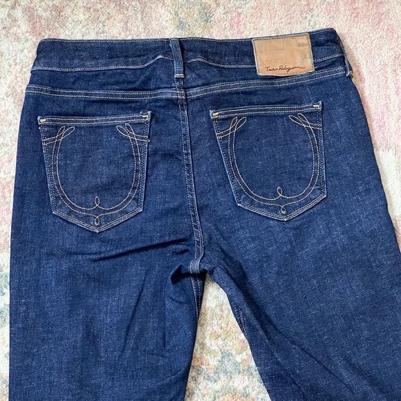 True Religion Halle Mid-Rise Skinny Dark Wash Jeans Women's Size 27 - Picture 7 of 8